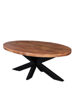 Salontafel ovaal mangohout 120 cm.
