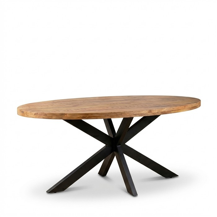 Eettafel ovaal  220 cm mangohout