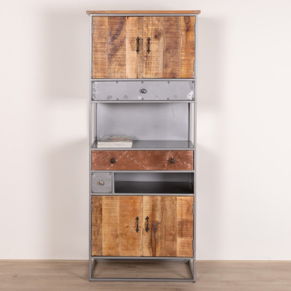 Kast vintage industrieel 75 cm breed.