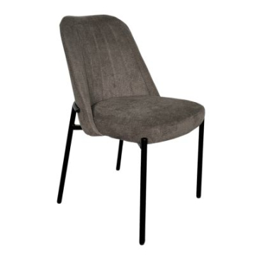 Eetkamerstoel bouclé grijs.