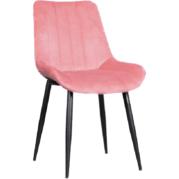 Roze eetkamerstoel velvet.