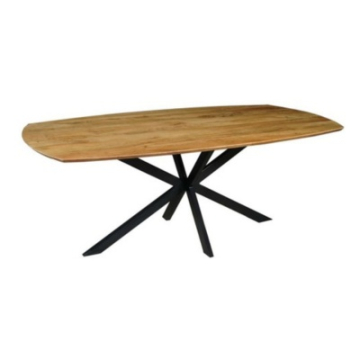 Eettafel Deens ovaal 160 cm gemaakt van mangohout.