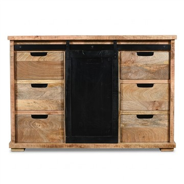 Dressoir met schuifdeur zwart