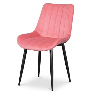 Roze eetkamerstoel velvet.