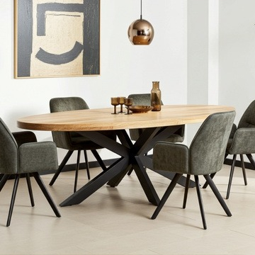 Eettafel ovaal mangohout 240 cm Eettafel ovaal mangohout 240 cm