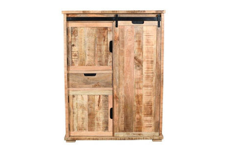 Schuifdeurkast mangohout 110 cm