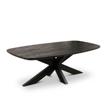 Salontafel Deens ovaal zwart.