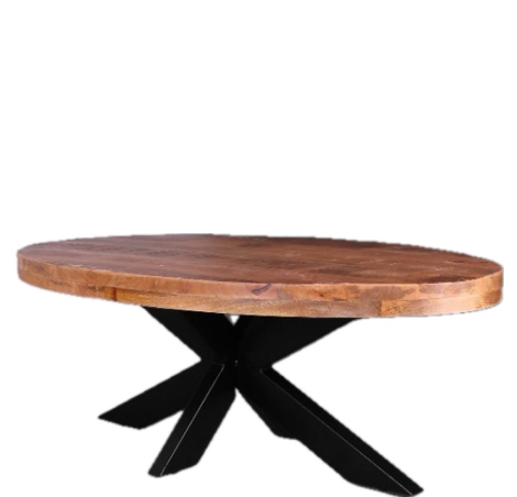 Salontafel ovaal mangohout.