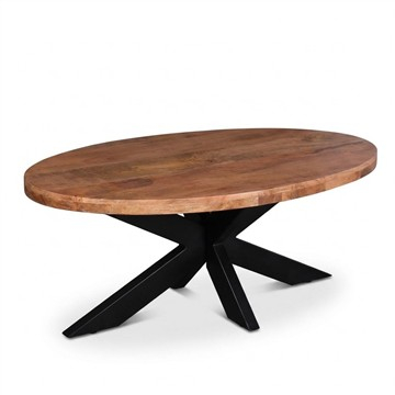 Salontafel mangohout ovaal 120 cm
