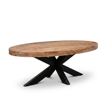 Salontafel ovaal mangohout.