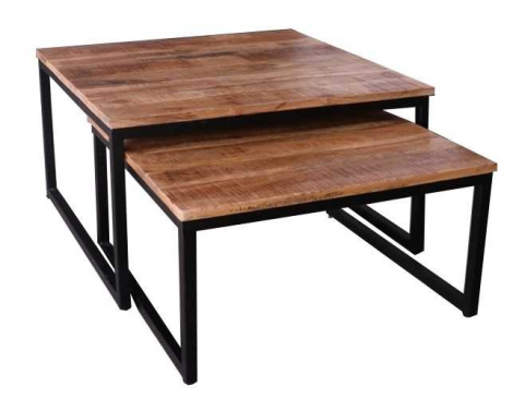 Salontafel set van twee mango Salontafel set van twee mango