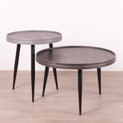 Salontafel set van twee grijs.