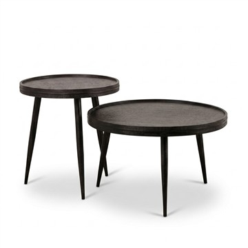 Salontafel set van 2 zwart. Salontafel set van 2 zwart.