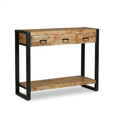 Sidetable mangohout Britt 120 cm breed.
