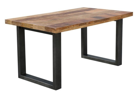 Industriële eettafel mangohout