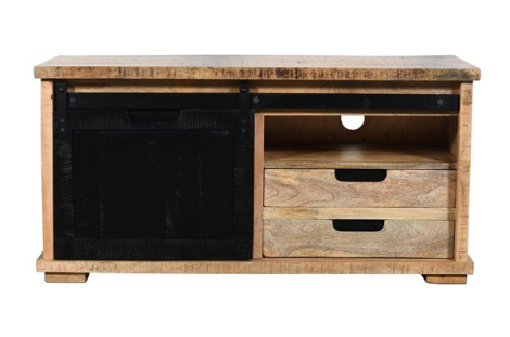 Tv meubel mangohout 110 cm.