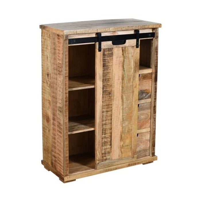 Mangohouten ladekast 115 cm hoog