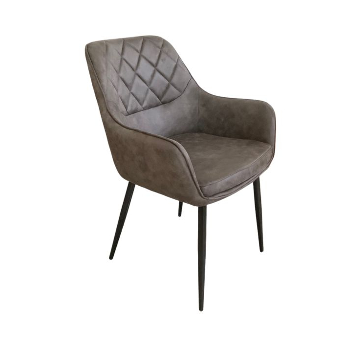 Armstoel grijs microvezel.