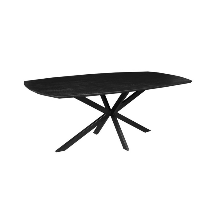 Deens ovale eettafel zwart 220 cm.