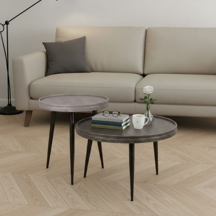 Salontafel set rond. 