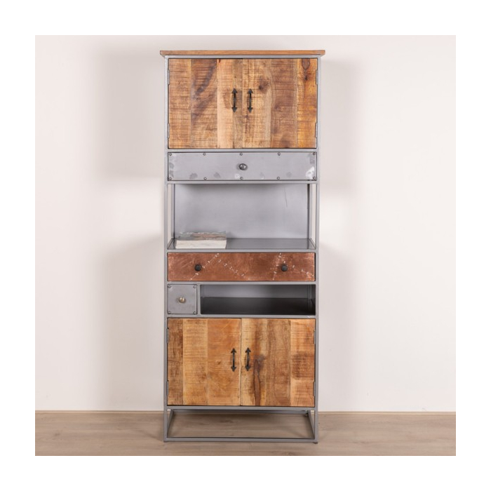 Kast vintage industrieel 75 cm breed.