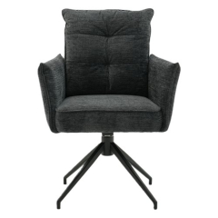 Eetkamerstoel Nova Comfort draaibaar 360° antraciet - overzicht